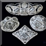 G25. Cut glass dishes. 